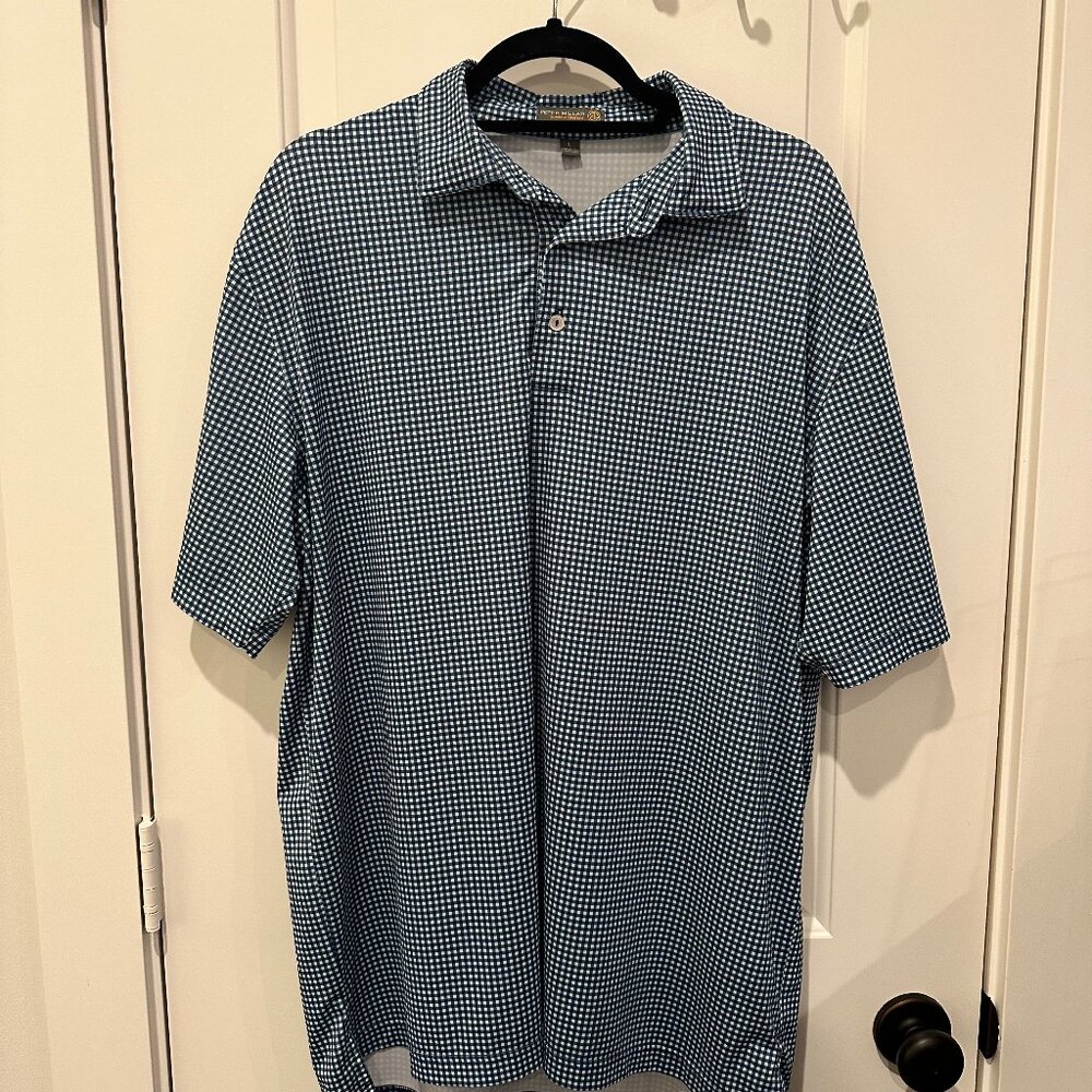 Peter Millar Gingham Golf Polo